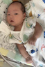 貝瑞加（Babyprints）嬰兒連體衣2件裝初生寶寶夏季薄款包屁衣純棉短袖三角哈衣 綠59 曬單實(shí)拍圖