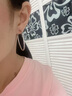 妙奕嘉2025新款素圈大圓圈耳環(huán)女輕奢高級感耳扣耳飾品夸張大耳圈耳釘 4cm線(xiàn)圈耳環(huán) 曬單實(shí)拍圖