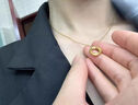 中國黃金（CHINA GOLD）莫比烏斯環(huán)黃金吊墜女足金鎖骨項鏈愛(ài)無(wú)止境中秋節禮物送女友老婆 【今/次日達】莫比烏斯吊墜+S925鏈 約0.3g 曬單實(shí)拍圖