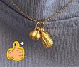 中國黃金（CHINA GOLD）足金好事發(fā)生吊墜女款黃金花生柿子項鏈鎖骨教師節生日禮物送女友 【今/次日達】好事發(fā)生吊墜+S925鏈 A款約0.3g 曬單實(shí)拍圖