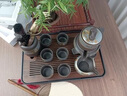 紫砂品質(zhì)__紫砂懶人泡茶神器旋轉自動(dòng)茶壺創(chuàng  )意泡茶器 18亦如有魚(yú)流水茶盤(pán)+紫砂竹韻自 曬單實(shí)拍圖