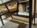 全品屋餐桌椅組合家用飯桌子小戶(hù)型簡(jiǎn)約公寓快餐出租商用長(cháng)方形電腦桌 胡桃木色 120cm 【寬60CM】單桌子 曬單實(shí)拍圖