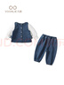 凡獵女童套裝秋裝2025新款兒童洋氣衣服寶寶牛仔束腳褲三件套春秋 曬單實(shí)拍圖