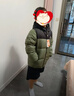 雪中飛【雙面穿】?jī)和鸾q服冬新款男女童保暖加厚面包服外套 橄欖灰綠 150 曬單實(shí)拍圖