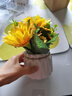 百動(dòng)仿真花室內假花藝盆栽陶瓷花瓶玫瑰花束客餐廳中秋節禮物裝飾擺件 曬單實(shí)拍圖