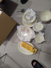 尚行知是碗家用套裝碗具套餐碗盤(pán)餐具整套高級奶油風(fēng)純色陶瓷碗筷碗碟組合 10人食【52件套】配湯碗 曬單實(shí)拍圖