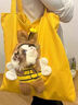 君吻寵物狗狗外出包貓包斜挎手提貓咪袋子小型犬露頭狗單肩包用品 單肩包黃蜜蜂37cm*37cm M【建議1-6斤狗 0-8斤貓】 曬單實(shí)拍圖