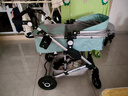 吉寶寶（JBBCN）嬰兒推車(chē)可坐可躺減震高景觀(guān)嬰兒車(chē)0-3歲 一鍵折疊安全提籃 【提籃款+安全座椅】瑩灰綠 曬單實(shí)拍圖
