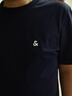 杰克·瓊斯（JACK&JONES）25年男裝T恤男夏季T恤舒適男士短袖涼感多色上衣純色水洗不易走形 海軍藍E38 M 175 曬單實拍圖
