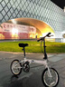 大行（DAHON）KT610折疊自行車(chē)16英寸單速男女學(xué)生上班上學(xué)城市通勤單車(chē) 白色 曬單實(shí)拍圖