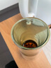 美斯尼  雙層玻璃杯綠茶杯隔熱防燙喝水杯涼水杯創(chuàng)意玻璃啤酒杯 雅綠 竹節(jié)杯 曬單實(shí)拍圖