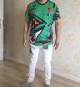 酷奇歐洲站夏季短袖高清數碼印花T恤男2024新款圓領(lǐng)套頭修身趣味上衣 1665綠色 【輕奢版】 2XL 140-160斤 曬單實(shí)拍圖
