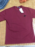 真維斯（JEANSWEST）美式刺繡短袖T恤男2025新款百搭潮流寬松半袖圓領(lǐng)上衣夏季薄款 2881酒紅色 XL 曬單實(shí)拍圖