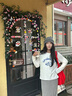 BIBK日本堆堆帽女秋冬季包頭百搭顯臉小卷邊保暖防寒護(hù)耳帽針織冷帽 深灰色 曬單實(shí)拍圖