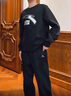 安踏兒童套裝男中大童2025秋冬季新款運動2件套青少年女孩衛(wèi)衣衛(wèi)褲子 黑色+黑色 印花衛(wèi)衣+基礎衛(wèi)褲 160 cm 曬單實拍圖