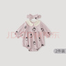 巴厘小豬【2件套】包屁衣女寶寶長(cháng)袖連體衣春秋公主風(fēng)衣服外出服嬰兒秋裝 松果園 【送發(fā)帶】 66cm 曬單實(shí)拍圖
