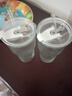 大容量豎紋吸管杯玻璃杯夏季女水杯冰美式咖啡冷飲杯家用杯子 竹節杯【單只】600ml 曬單實(shí)拍圖