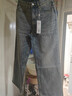 GXG男裝【涼感】夏季時(shí)尚寬松直筒水洗牛仔褲25年新品#G25D052118 淺藍色1 S 曬單實(shí)拍圖