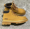JEEP馬丁靴女2025秋冬新款經(jīng)典機車(chē)靴大黃靴厚底英倫工裝靴女靴子鞋 金黃色 39 曬單實(shí)拍圖