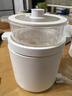 olayks立時 迷你電飯煲家用1-2人小型電飯鍋宿舍煮粥米飯鍋陶瓷釉不沾內(nèi)膽智能預(yù)約1.2L微壓小禮帽+蒸籠 曬單實拍圖