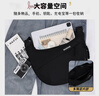 回力斜挎包女學(xué)生大容量韓系簡約ins風(fēng)百搭女休閑餃子包單肩包 黑色【面料升級(jí)-可裝11寸平板】 曬單實(shí)拍圖