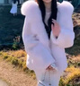 麗紗蓓兒貂皮皮草女短款帶帽子休閑2025新款初雪兔級獺兔毛狐貍連帽外套女 水粉色 XS 曬單實拍圖