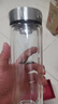 希諾（HEENOOR）抗菌玻璃杯雙層防燙辦公車(chē)載水杯男高檔泡茶杯子X(jué)N-9607K 410mL 曬單實(shí)拍圖