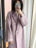 AEMAPE反季特價(jià)溫柔呢子大衣女2025新款秋冬毛呢外套韓系冬天中長(cháng)款 紫色  L -120-135斤 曬單實(shí)拍圖