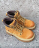 駱駝（CAMEL）女靴休閑百搭工裝靴厚底增高馬丁靴 L24W076611土黃色 36 曬單實(shí)拍圖
