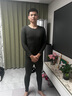 Carey Kay秋冬加絨加厚保暖內(nèi)衣男士德絨發(fā)熱內(nèi)穿打底羊絨蠶絲秋衣秋褲套裝 蕎麥灰 XL 曬單實(shí)拍圖