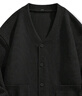 名創(chuàng)優(yōu)品（MINISO）男士毛衣開衫冬季保暖V領(lǐng)內(nèi)搭疊穿男裝秋季軟糯親膚針織外套男潮 【V領(lǐng)針織開衫】黑色 L /170(體重120-140斤) 曬單實拍圖