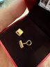 賽菲爾黃金耳釘女款足金5G鏡光金幾何方塊形蜂巢耳飾方牌魚(yú)麟耳鉤 耳鉤款約2.25克 曬單實(shí)拍圖