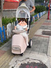 bebehaha搖搖樂(lè )嬰兒推車(chē)搖一搖遛娃神器二合一兒童手推車(chē)1-5歲英倫粉-帶篷 曬單實(shí)拍圖