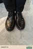 紅蜻蜓皮鞋男耐磨四季款牛皮手抓紋男士商務(wù)休閑鞋男WTA343021黑色41 曬單實(shí)拍圖