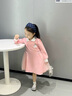 G.duck女童春秋裝長(cháng)袖連衣裙秋季寶寶洋氣翻領(lǐng)公主裙兒童時(shí)髦Polo裙子潮 粉色 120 cm 曬單實(shí)拍圖
