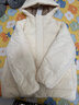 優(yōu)衣庫童裝男童女童高性能復合連帽外套/保暖厚衣服473309 01 乳白色 140 曬單實(shí)拍圖