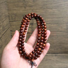 頂妃（DING FEI）雷擊棗木佛珠手串手鏈男女108顆雕刻金光咒道家法器隨身配飾禮物 老料深色金光咒108字佛珠 8mmX108顆(含三通) 曬單實(shí)拍圖