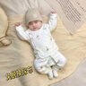 寶寶冬季外出棉服分體套裝嬰兒0到3個(gè)月冬裝a類(lèi)純棉新生棉衣棉襖 【親膚保暖】大象 52 碼：0-2個(gè)月寶寶 曬單實(shí)拍圖