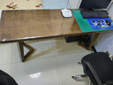 鐵元帥實(shí)木雙人書(shū)桌長(cháng)條桌簡(jiǎn)約兒童學(xué)習桌家用寫(xiě)字桌臥室辦公電腦桌子 單桌：長(cháng)160*寬50*高75*厚5cm 曬單實(shí)拍圖