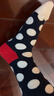 Happy Socks秋冬款襪子女男襪薄荷曼波彩虹白色棉襪中筒襪 經(jīng)典波點(diǎn) 1雙 M 36-40 曬單實(shí)拍圖