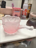 胖東來上神琉璃功夫茶具套裝漸變粉女士蓋碗茶杯不燙手磨砂泡茶整套 蓋碗六件套禮盒裝 組合裝 曬單實拍圖
