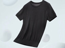 京東京造100%桑蠶絲【節日精美禮盒】女士針織短袖氣質(zhì)T恤上衣墨黑M 曬單實(shí)拍圖