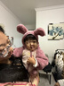 papa嬰兒冬季造型抱抱絨爬服 小兔寶寶（粉色） 80cm 曬單實(shí)拍圖