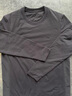 蕉下（beneunder）長(cháng)袖T恤男士衛衣氣絨服保暖打底衫圓領(lǐng)寬松舒適CL010石墨灰L 曬單實(shí)拍圖