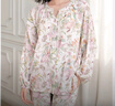嫚熙（EMXEE）春夏季孕婦絲麻棉哺乳睡衣產(chǎn)婦產(chǎn)后月子服家居服套裝 小公主的花園夢(mèng)-有哺乳口 L（適穿115-135斤） 曬單實(shí)拍圖