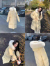 宏資琦羽絨棉服女冬季2025新款中長(cháng)款高級感加厚大毛領(lǐng)長(cháng)款棉衣棉襖外套 黃色 M （建議106—120斤） 曬單實(shí)拍圖
