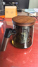 憶壺茶（YIHUTEA）茶杯玻璃綠茶泡茶杯男士家用加厚耐高溫茶水分離帶把手茶道水杯子 【水中見山峰】青純山底杯500ml 曬單實(shí)拍圖