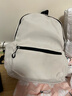 威納登雙肩包男初中高中大學(xué)生休閑百搭書(shū)包女大容量旅行背包電腦包 白色大號（不帶掛件） 曬單實(shí)拍圖