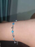 老鳳祥海洋之心純銀手鏈女士足銀手串輕奢生日七夕情人節告白禮物送女生 [今/次日達]海洋之心手鏈海藍鋯 曬單實(shí)拍圖