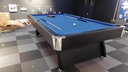 高端輕奢臺球桌標準成人黑八臺球桌家用臺球桌多功能三合一臺球桌 7尺 自動(dòng)回球豪華臺白藍 曬單實(shí)拍圖